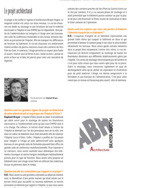 Architecture Hospitalière - Extension du Centre hospitalier d'Uzès par ABH