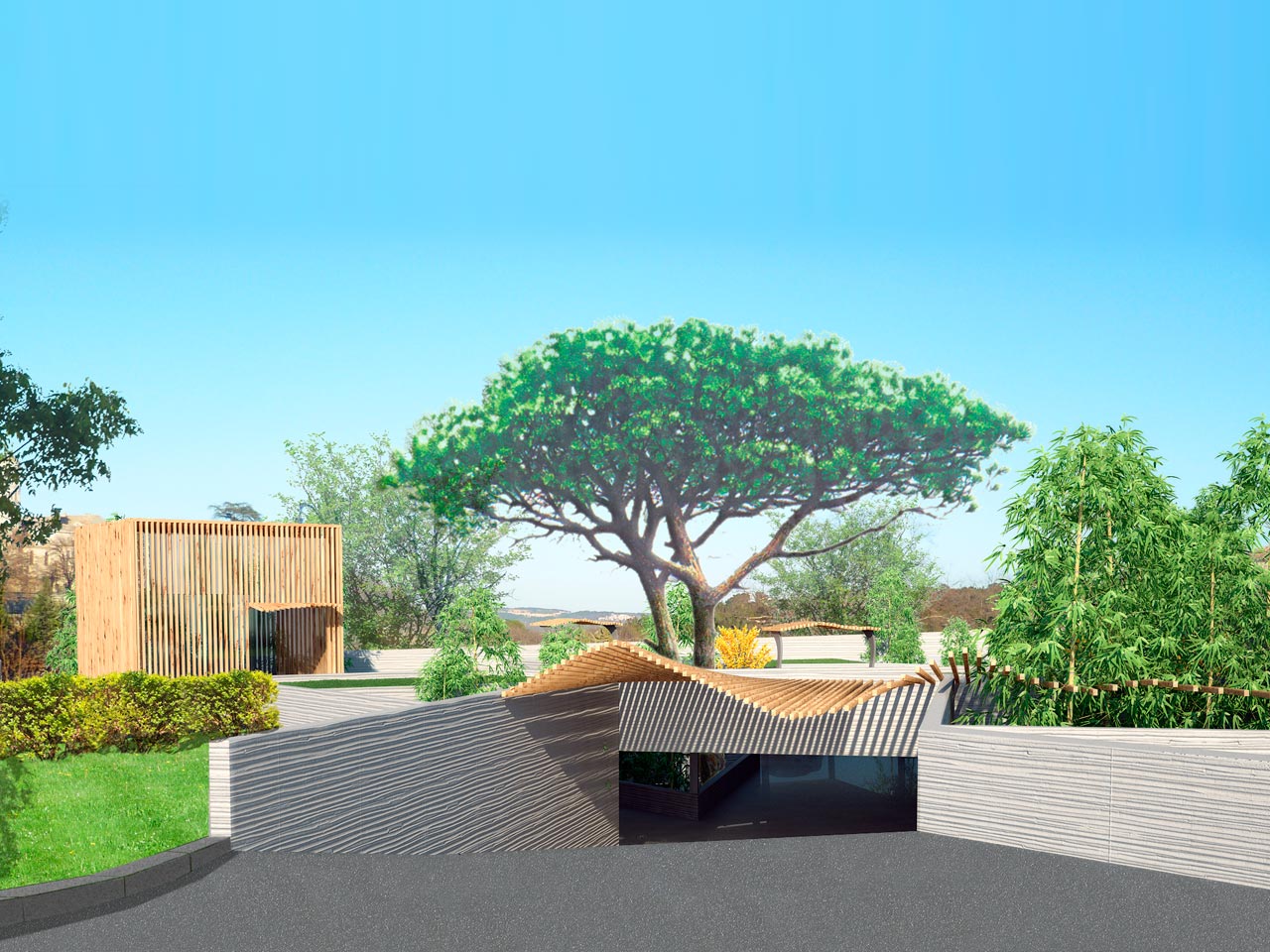 Réalisation d'un parking Gisfort par l'agence d'Architecture Brayer-Hugon