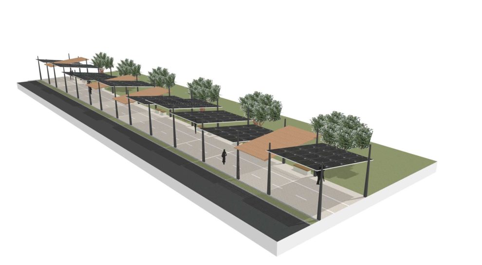 Promenade gare TGV Nîmes Pont du Gard : concours et énergies renouvelables